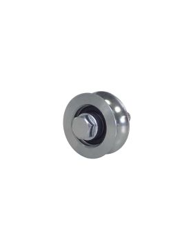 Ruota DI PORTA SCORREVOLE A Gola TONDA DIAMETRO 50 MM PER RAIL TONDO DI 16 MM CARICO 250 KG ASSE 10 MM - GAGR 50LGR16 • Caujolle