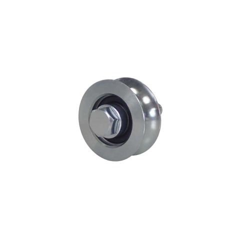 Ruota DI PORTA SCORREVOLE A Gola TONDA DIAMETRO 50 MM PER RAIL TONDO DI 16 MM CARICO 250 KG ASSE 10 MM - GAGR 50LGR16 • Caujolle