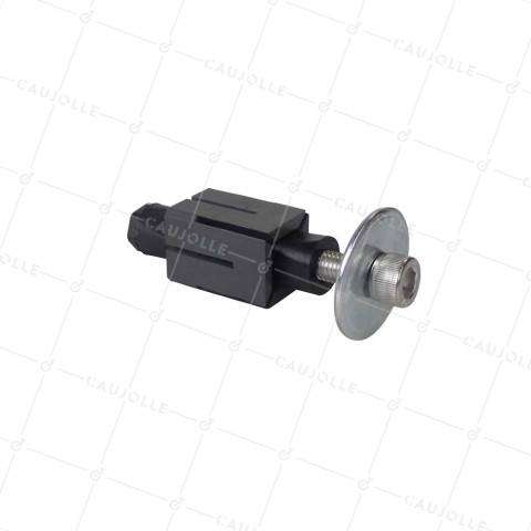 DOUILLE DI FISSAGGIO ESPANDIBILE IN INOX PER TUBO QUADRATO DI 27 MM a 30 MM INTERNO E Ruota A FORO DI 10 a 12 MM - DEX C27-30 INOX • Caujolle