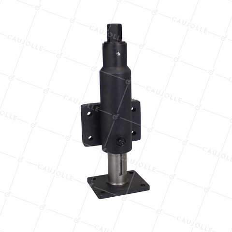 BEQUILLE DI SOLLEVAMENTO SENZA Ruota A Piastra 75 MM DI ESCURSIONE CARICO 1000 KG • Caujolle
