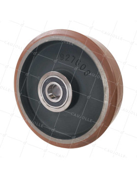 Ruota IN POLIURETANO AD ALTA VELOCITÀ DIAMETRO 400 MM CARICO 3800 KG - SFVK 400/100 LM110 RB50 • Caujolle
