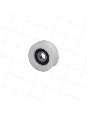 Ruota A Gola RONDE DIAMETRO 16 MM 50 MM Cuscinetto INOX ALESAGGIO 15 MM - GAGR 50 GR16 POM • Caujolle