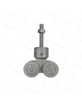 CARRELLO PIVOTANTE 4 RULLI PER PORTA SCORREVOLE SOSPESA DA 650KG - CARRELLO PIV 4 RULLO MEDIO