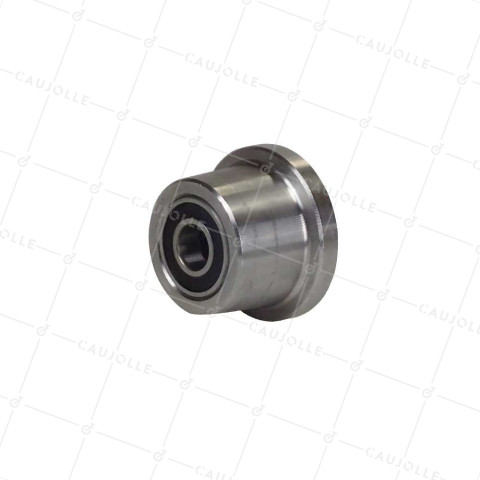 Ruota DI WAGONNET IN ACCIAIO DIAMETRO 55 MM PER RAILS DI 25 MM CARICO 160 KG ASSE 16 MM • Caujolle