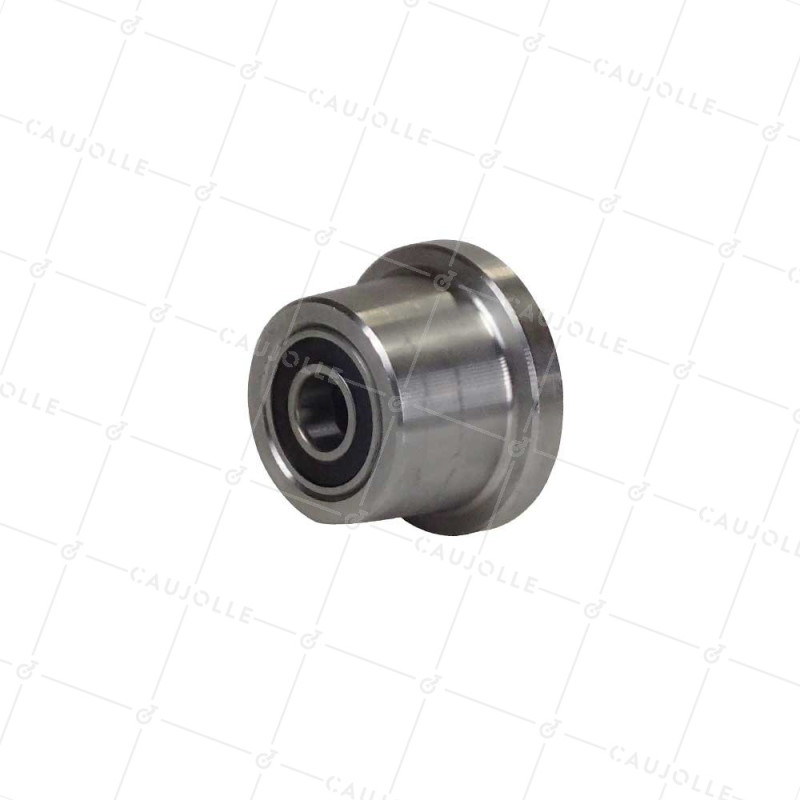 Ruota DI WAGONNET IN ACCIAIO DIAMETRO 55 MM PER RAILS DI 25 MM CARICO 160 KG ASSE 16 MM