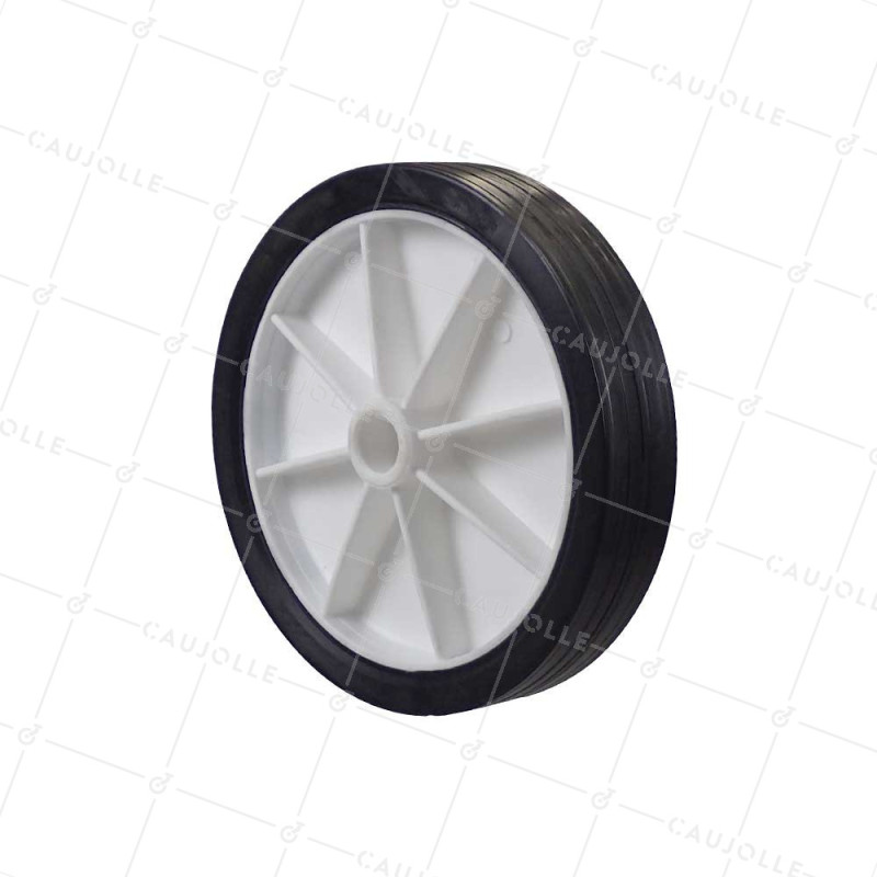 Ruota DI MANUTENZIONE PVC RIM BIANCA DIAMETRO 200 MM CARICO 100 KG ASSE 20 MM - S2000PVC 200 A20 BIANCO