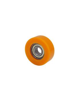 Ruota IN POLIURETANO DIAMETRO 40 MM CARICO 30 KG Cuscinetto A SFERE DI 10 MM - Ruota 40/15 LM 8 RB10 PU ARANCIONE