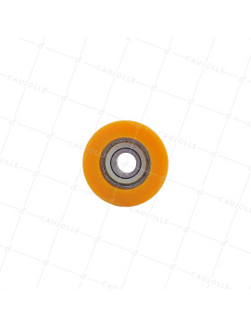 Ruota IN POLIURETANO DIAMETRO 40 MM CARICO 30 KG Cuscinetto A SFERE DI 10 MM - Ruota 40/15 LM 8 RB10 PU ARANCIONE