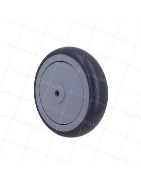 Ruota IN GOMMA SILENZIOSA Cuscinetto A SFERE DIAMETRO 100 MM CARICO 100 KG ASSE 8 MM - Ruota GRIGIO CHU 125/32 LM 40 RB 8 • Caujolle