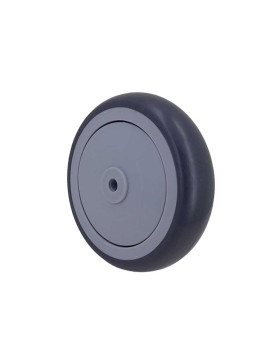 Ruota IN GOMMA SILENZIOSA Cuscinetto A SFERE DIAMETRO 100 MM CARICO 100 KG ASSE 8 MM - Ruota GRIGIO CHU 125/32 LM 40 RB 8