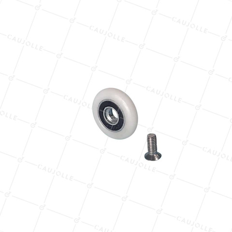 Ruota PORTA DOCCIA IN ACCIAIO INOSSIDABILE DIAMETRO 23 MM CARICO 10 KG • Caujolle