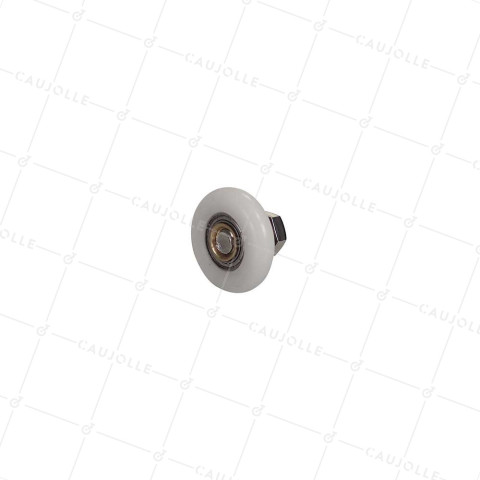 Ruota DI PORTA DOCCIA SPALLA E FILETTATO DIAMETRO 23X5.5 LUNGHEZZA MOZZO 11 + BULLONE M6 • Caujolle