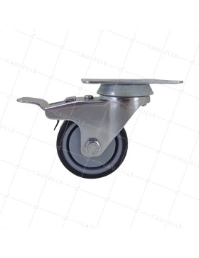 Ruota A FRENO IN GOMMA SOFFICE ANTI-USURA E NON MACCHIANTI DIAMETRO 50MM CARICO 40 KG - S15.P 50BL DESTOCK
