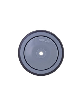 Ruota IN GOMMA SOFFICE ANTI-USURA E NON MACCHIANTI DIAMETRO 100MM CON FISSAGGIO DA 8 MM - GAL S15 100 RB