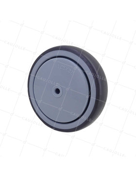Ruota IN GOMMA MORBIDA ANTI-USURA E NON MACCHIANTE DIAMETRO 125MM CON FISSAGGIO DA 8 MM - GAL S15 125 RB • Caujolle
