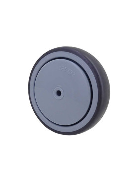 Ruota IN GOMMA MORBIDA ANTI-USURA E NON MACCHIANTE DIAMETRO 125MM CON FISSAGGIO DA 8 MM - GAL S15 125 RB