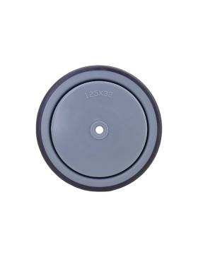 Ruota IN GOMMA MORBIDA ANTI-USURA E NON MACCHIANTE DIAMETRO 125MM CON FISSAGGIO DA 8 MM - GAL S15 125 RB
