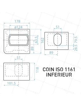 MARTINETTO DI SOLLEVAMENTO PER CONTAINER CON AGGANCIO AI BLOCCHI D'ANGOLO ISO 1161