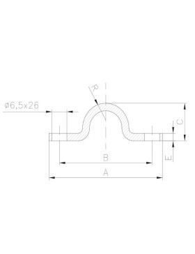 RAIL IN ACCIAIO INOSSIDABILE 304 DA VITARE PER Ruota A Gola ROTONDA DI 16 MM - GR 16