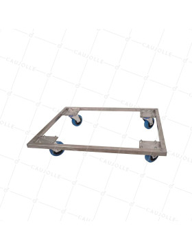 Carrello di trasporto per casse di allevamento Inox 304 Speciale Pollame e Piccoli Animali • Caujolle