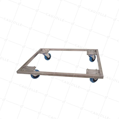 Carrello di trasporto per casse di allevamento Inox 304 Speciale Pollame e Piccoli Animali • Caujolle