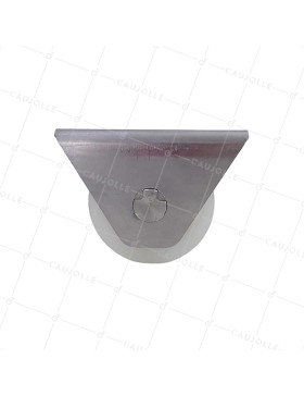 Ruota DI PORTA IN NYLON CON SUPPORTO IN INOX DA VITER O SALDARE DIAMETRO 80 MM PER RAIL TRIANGOLARE CARICO 650 KG - MTSP GV80