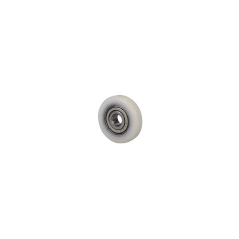 Ruota A PROFILO BOMBA per PORTA A PARETE SCORREVOLE DIAMETRO 22 MM ASSE 5 MM CARICO 25 KG • Caujolle