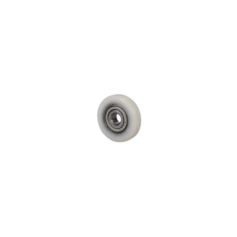 Ruota A PROFILO BOMBA per PORTA A PARETE SCORREVOLE DIAMETRO 22 MM ASSE 5 MM CARICO 25 KG