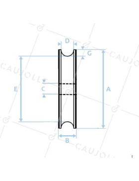 GALET DIAMETRO 40MM A GORGE RONDA DI 8 MM CON Cuscinetto ALESAGGIO 10 MM- GAGR 40/10 LM8 RB10 SENZA BOLLO