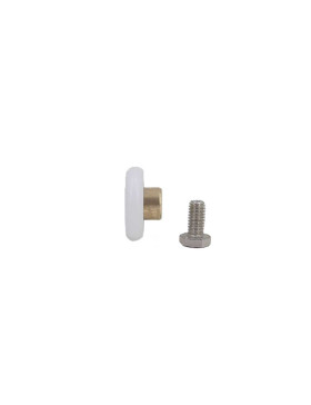 Ruota PER PORTA DOCCIA SPALLA E FILETTATO DIAMETRO 25x5.5 LUNGHEZZA MOZZO 11 + BULLONE M6