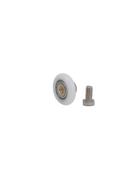Ruota PER PORTA DOCCIA SPALLA E FILETTATO DIAMETRO 25x5.5 LUNGHEZZA MOZZO 11 + BULLONE M6