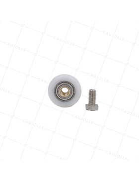 Ruota PER PORTA DOCCIA SPALLA E FILETTATO DIAMETRO 25x5.5 LUNGHEZZA MOZZO 11 + BULLONE M6