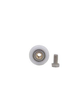 Ruota PER PORTA DOCCIA SPALLA E FILETTATO DIAMETRO 25x5.5 LUNGHEZZA MOZZO 11 + BULLONE M6
