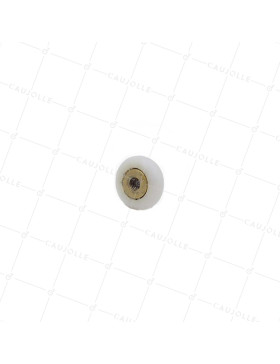 Ruota DI PORTA DOCCIA SPALLA E FILETTATO DIAMETRO 19X6 LUNGHEZZA MOBO 9MM SENZA BULLONE • Caujolle