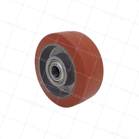 GHIANDOLA IN GOMMA AD ALTA TEMPERATURA 280°C DIAMETRO 100/40 CON CUSCINETTI A SFERE DI 15 MM • Caujolle