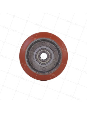 BOCCIA IN GOMMA AD ALTA TEMPERATURA 280°C DIAMETRO 100 MM CON CUSCINETTI A SFERE DI 15 MM