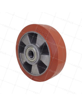 Ruota GOMMA ALTA TEMPERATURA 280°C DIAMETRO 160/50 CON CUSCINETTI A SFERE 20MM • Caujolle
