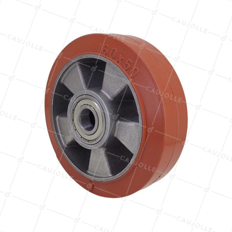 Ruota GOMMA ALTA TEMPERATURA 280°C DIAMETRO 160/50 CON CUSCINETTI A SFERE 20MM