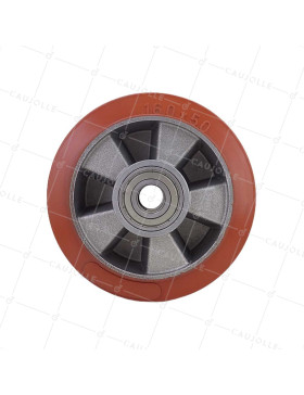Ruota GOMMA ALTA TEMPERATURA 280°C DIAMETRO 160/50 CON CUSCINETTI A SFERE 20MM