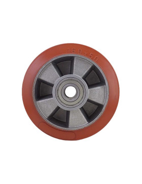Ruota GOMMA ALTA TEMPERATURA 280°C DIAMETRO 160/50 CON CUSCINETTI A SFERE 20MM