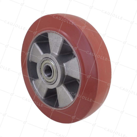 Ruota IN GOMMA AD ALTA TEMPERATURA 280°C DIAMETRO 200/50 CON CUSCINETTI A SFERE 20MM • Caujolle