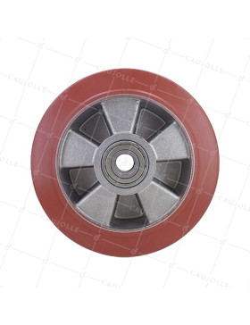 Ruota IN GOMMA AD ALTA TEMPERATURA 280°C DIAMETRO 200/50 CON CUSCINETTI A SFERE 20MM