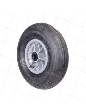 Ruota di carriola GONFIABILE DIAMETRO 325 MM CARICO 125 KG PER ASSE DI 20 MM - S1006P 6 POLLICI L20/74 • Caujolle