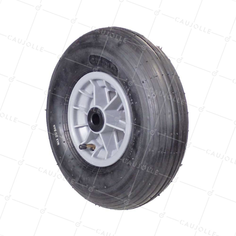 Ruota di carriola GONFIABILE DIAMETRO 325 MM CARICO 125 KG PER ASSE DI 20 MM - S1006P 6 POLLICI L20/74