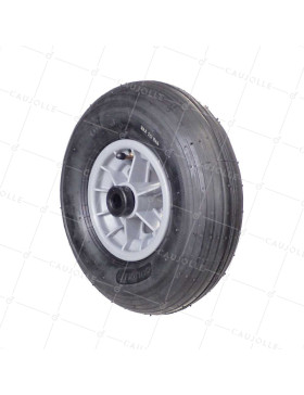 Ruota di carriola GONFIABILE DIAMETRO 325 MM CARICO 125 KG PER ASSE DI 20 MM - S1006P 6 POLLICI L20/100 • Caujolle
