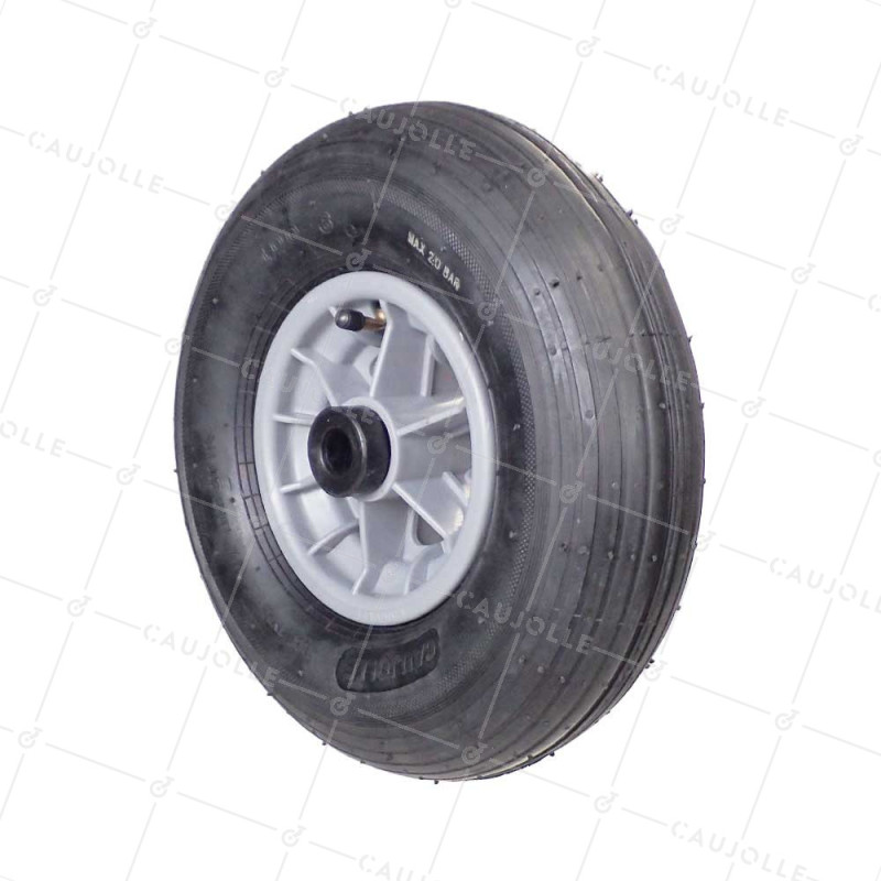 Ruota di carriola GONFIABILE DIAMETRO 325 MM CARICO 125 KG PER ASSE DI 20 MM - S1006P 6 POLLICI L20/100