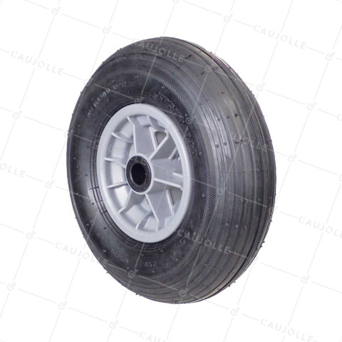 Ruota di carriola GONFIABILE DIAMETRO 325 MM CARICO 125 KG PER ASSE DI 25 MM - S1006P 6 POLLICI L25/74 • Caujolle