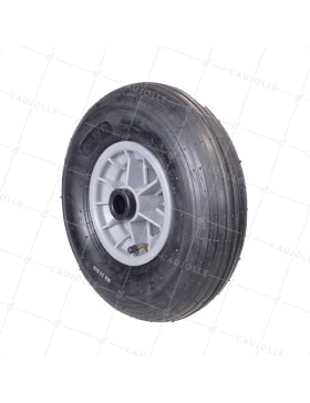 Ruota di carriola GONFIATA DIAMETRO 325 MM CARICO 125 KG PER ASSE DI 25 MM - S1006P 6 POLLICI L25/100 • Caujolle