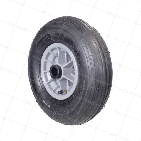 Ruota di carriola GONFIATA DIAMETRO 325 MM CARICO 125 KG PER ASSE DI 25 MM - S1006P 6 POLLICI L25/100 • Caujolle