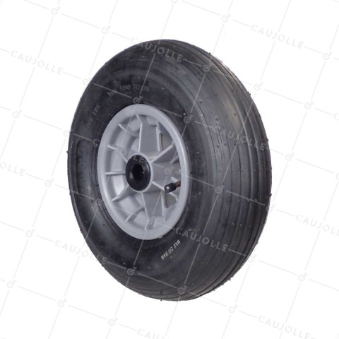 Ruota di carriola GONFIATA DIAMETRO 325 MM CARICO 125 KG PER ASSE DI 20 MM - S1006P 6 POLLICI R20/74 • Caujolle